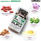 UMZU Sensolin GLP-1 Support Supplement – 30 Day Supply – with Dihydroberberine, Ceylon Cinnamon, Chromium & Biotin – Supports Metabolic Function, Focus & Energy Balance