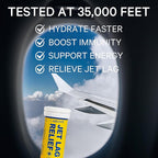 1ABOVE Jet Lag Relief Tablets - Citrus-Flavored Effervescent Multivitamin with Pycnogenol Travel Supplement for Hydration, Energy, Immune Support and Faster Recovery - Flight Essential, 20 Tablets