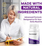 Neurocept Brain Supplement Capsules - Official Neuro cept Brain & Memory Focus Support Advanced Formula, Neurocept Pills Daily Support for Overall Health & Wellness, 60 Capsules for 1 Month