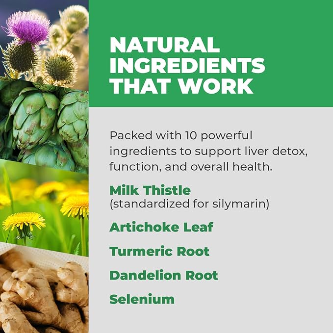 Balance ONE Liver Support Supplement with Milk Thistle, Dandelion Root Extract & Molybdenum – Liver Health & Detox Support – Vegan Capsules, 1 Month Supply – Liver One