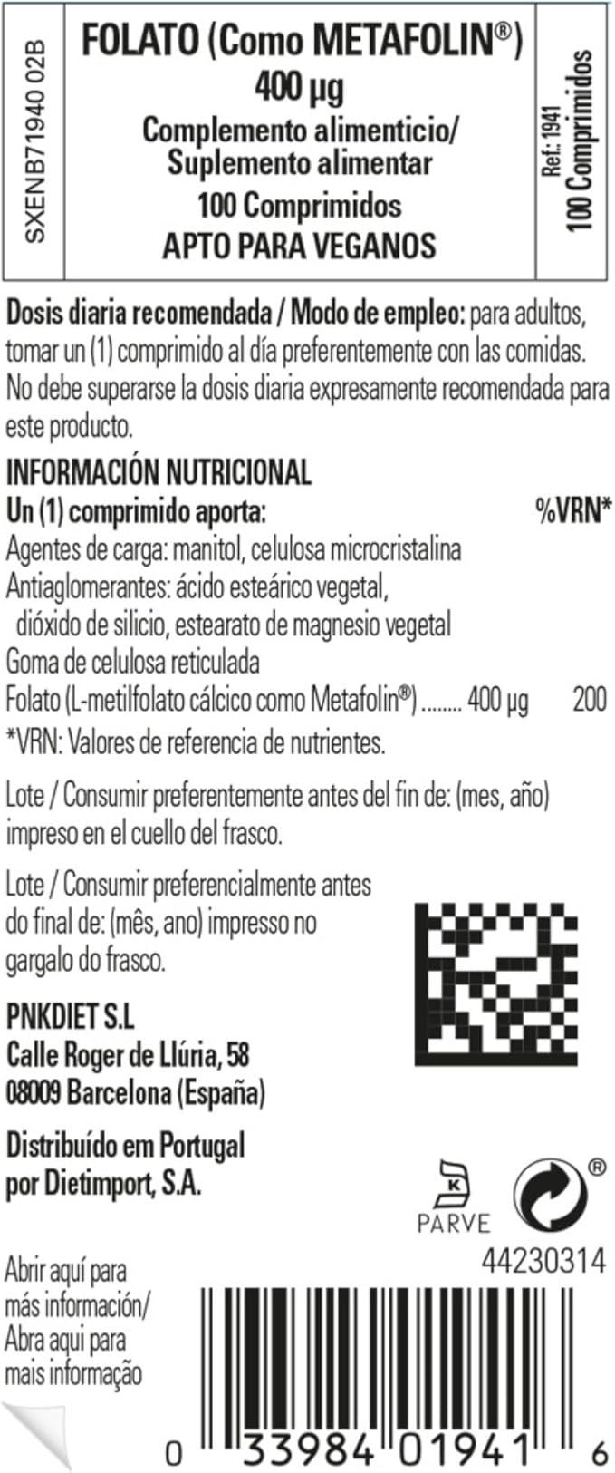 Solgar Folate 666 MCG DFE (Metafolin 400 MCG)