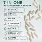 Wild Magnesium Complex for Women & Men – 7 Magnesium Forms in One: Glycinate, Citrate, Malate & More – High-Absorption Magnesio Complex with Fulvic Mineral Blend – 90 Capsules, 450 mg (Pack of 2)