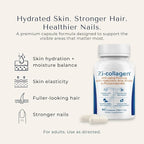 Zi-Collagen Marine Collagen Capsules for Skin, Hair & Nails – Collagen Supplement with Phytoceramides, Hyaluronic Acid, Biotin & Vitamins A C D3 E – 60 Capsules