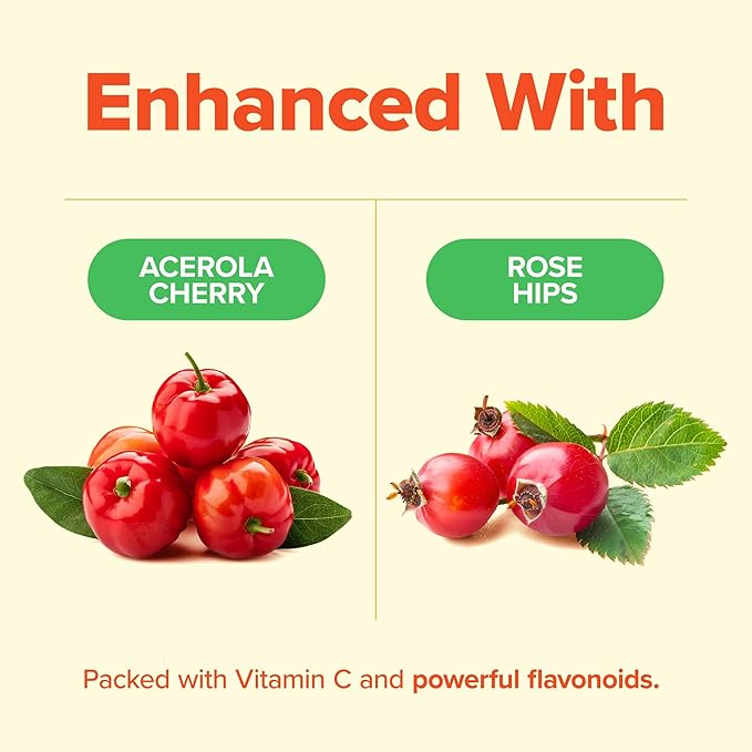 Purely Holistic Vitamin C 1000mg, 365 Capsules, 12 Month Supply, 2 Stage Timed Release with Ascorbic Acid, Rosehip & Acerola Cherry Bioflavonoid, Immune System Support, Vegan
