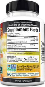 Garcinia Cambogia Weight Loss Pills - Maximum Strength Appetite Suppressant & Fat Burner for Men & Women - 1600mg Natural Extract & 960mg HCA - Metabolism Booster & Carb Blocker Capsules - 60Ct