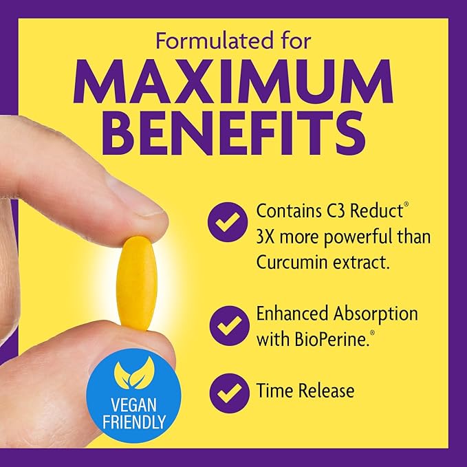 InnovixLabs Turmeric Curcumin with Black Pepper Extract - High Absorption Turmeric and Curcumin Supplements with BioPerine, C3 Reduct & Curcumin C3 Complex - 100 Time Release Tablets