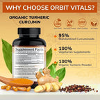 Turmeric Curcumin with Black Pepper & Ginger 2250mg - Ultra Potent Turmeric Supplement with 95% Curcuminoids & BioPerine for Joint Support, Enhanced Bioavailability, Immune Health - 90 Vegan Capsules