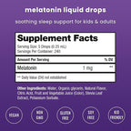NutraChamps Liquid Melatonin Drops, 480 Servings, Sugar Free Kids Melatonin Liquid Sleep Aid Supplement, Vegan & Non-GMO, Natural Berry Flavor, Melatonin 1 mg Drops