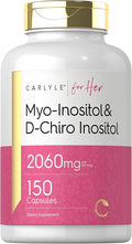Carlyle Myo-Inositol & D-Chiro Inositol Supplement for Women | 2060mg | 150 Capsules | Non-GMO, Gluten Free Complex
