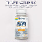SOLARAY Mycrobiome Complete Probiotic Adult 50 Plus - Pre and Probiotics for Women and Men Plus Postbiotic - 50 Billion CFU, 28 Strains - Vegan - 30 Servings, 30 VegCaps