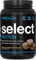 PEScience Select Protein Powder, Whey and Casein Blend, Lean Protein Powder for Women and Men, Low Calorie, Low Carb, Keto Friendly, Gluten Free, Chocolate Peanut Butter Cup - 27 Servings