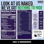 NAKED Mass - Natural Weight Gainer Protein Powder - 8 LB Bulk, NSF Certified, GMO Free, Gluten Free & Soy Free. No Artificial Ingredients - 1,250 Calories per Serving