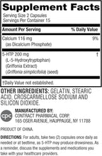 Earth's Splendor 5-HTP Supplement for Men & Women, No Artificial Preservatives Color or Flavor Non-GMO 100 MG