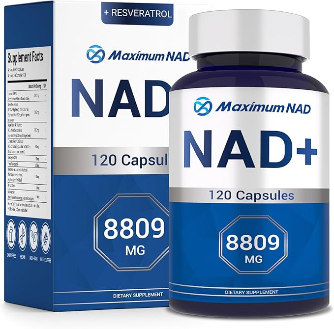 NAD+ Supplement 120 Capsules – Liposomal NAD+ with Resveratrol for Cellular Energy & Daily Vitality – High Absorption Formula for Men & Women – Vegan, Non-GMO, Gluten-Free