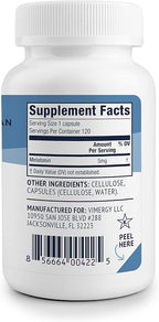 Vimergy Melatonin – Natural Sleep Aid – Sleep Supplement – Helps You Fall Asleep Faster & Stay Asleep Longer - Non-GMO, Gluten-Free, Kosher, Soy-Free, Vegan, Paleo (120 Counts)