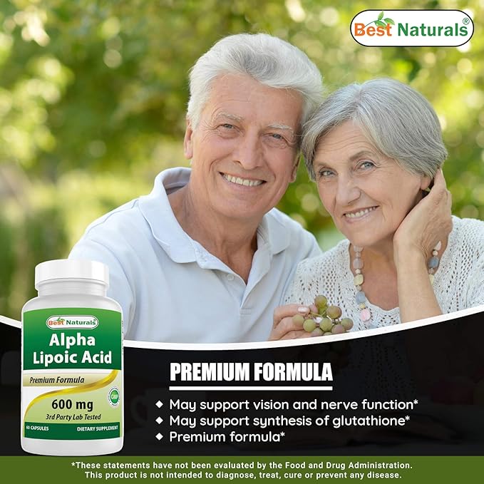 Best Naturals Alpha Lipoic Acid 600 mg & B-100 Complex