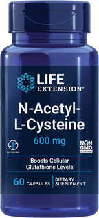 Life Extension Pycnogenol French Maritime Pine Bark & N-Acetyl-L-Cysteine Immune, Respiratory & Liver Health Supplements, 60 Capsules Each
