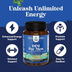 Natures Craft DIM Supplement for Men - DIM Estrogen Blocker for Men for Hormone Balance & Prostate Health - Diindolylmethane Complex with Panax Ginseng, Bioperine, Grapeseed & Astragalus - 120 Count