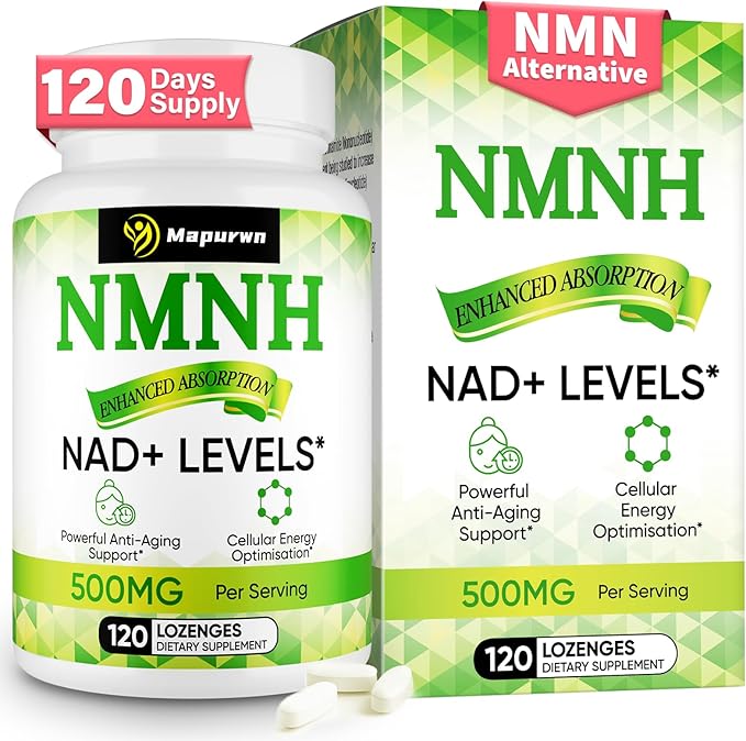 NMNH (Dihydronicotinamide Mononucleotide), NMN Supplement, 500mg per Serving NAD Supplement to Boost NAD+ Levels As We Age for Women & Men, Anti-Aging, Energy, Focus, 120 Count
