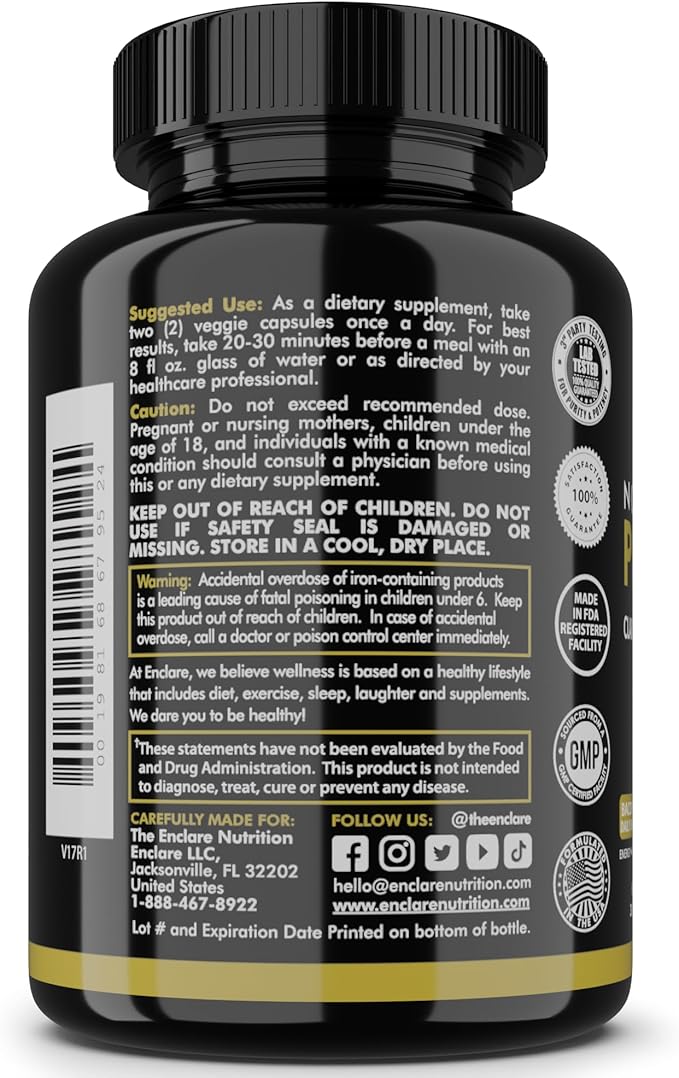 Nootropic Brain Booster, Focus Supplement, Clarity, Memory, Brain Vitamins With 40 Nootropics Phosphatidylserine, Bacopa Monnieri, Huperzine A, DMAE, Inositol, L-Glutamine, Selenium, Choline, DHA (1)