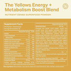 Proper, The Yellows Metabolism and Energy Boost, Sugar Free Energy Drink Powder with 100mg Caffeine. 30 Servings, Pineapple Mango Drink Mix for Men and Women