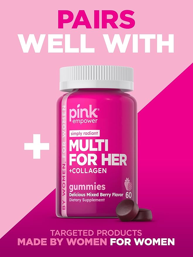 PINK Probiotics for Women | Digestive Health Support Capsules Plus Cranberry | 50 Count | Vegetarian, Non-GMO & Gluten Free Supplement