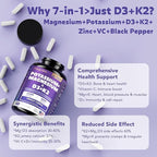 High-Potency Vitamin D3 10000IU K2 (MK-7) Potassium Magnesium Supplement - Advanced Synergistic Complex for Bone, Immune Health, Mood Balance & Energy Support
