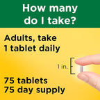 Nature Made Vitamin B12 1000 mcg, B12 Vitamins, Dietary Supplement for Energy Metabolism Support, 75 Time Release Tablets, 75 Day Supply