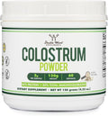 Double Wood Supplements Bovine Colostrum Powder for Women and Men, for Gut Health, Skin & Hair, Immune Support (120 Grams, 60 Day Supply - Standardized to 30% Total Immunoglobulins and 60% Protein)