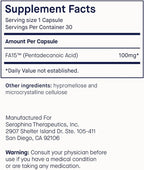Fatty15 C15:0 Pentadecanoic Acid Supplement The Longevity Nutrient - 180 Vegan Capsules - 3X Cellular Benefits of Fish Oil EPA Omega 3 Supplements - Liver Support & Mitochondrial Health