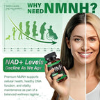 Pure NMNH Supplement 120 Capsules - 800mg High-Purity NMNH Supplements, NAD Supplement for Boost NAD+ for Anti-Aging & Cellular Energy