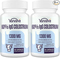 Bovine Colostrum Capsules Supplement 1300mg - Extra High 60% IgG Bovine Colostrum - Gut, Bone, Exercise, Immune - 120 Capsules