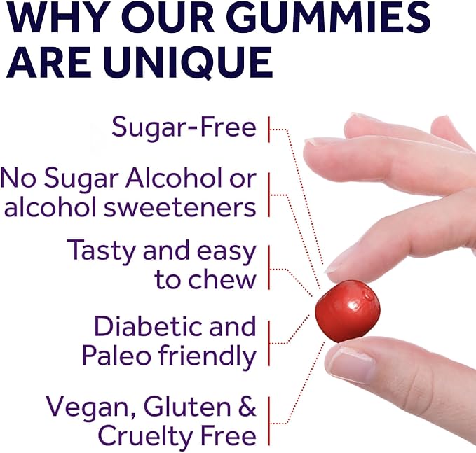 Magnesium Citrate Gummies for Kids & Adults - Sugar-Free, Vegan and Non-GMO for Better Sleep and Relaxation - Cherry Flavor with No Sugar Alcohol - 240 Count