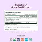 Pure Synergy SuperPure Grape Seed Extract | Organic Grape Seed Polyphenols Supplement with Whole Fruit | for Heart Health, Skin, and Healthy Aging Support (60 Capsules)