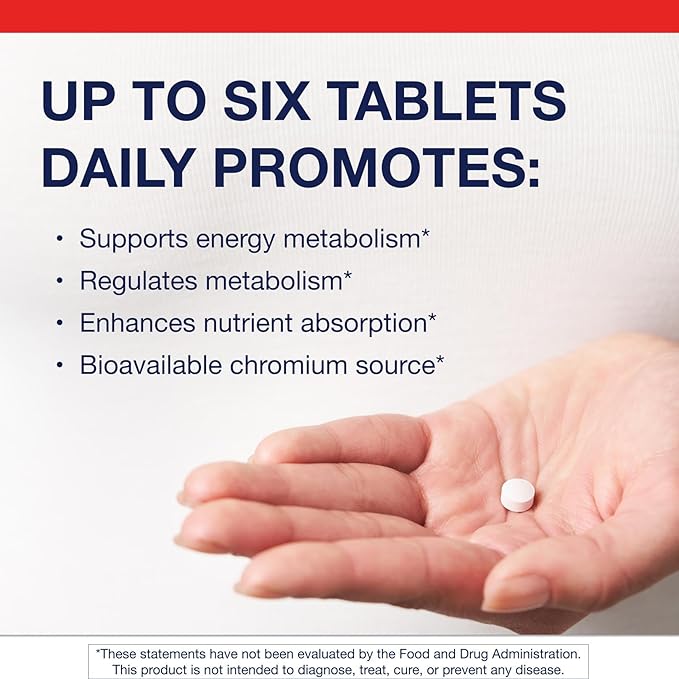 Metagenics Chromium Picolinate - Bioavailable Chromium for Metabolism Support* - Essential Trace Mineral - Non-GMO, Vegetarian, Gluten-Free - 200 mcg - 60 Tablets