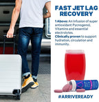 1Above Jet Lag Relief Tablets - Berry-Flavored Effervescent Multivitamin with Pycnogenol Travel Supplement for Hydration, Energy, Immune Support and Faster Recovery - Flight Essential, 10 Tablets