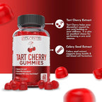 Atlantis Nutrition Tart Cherry Gummies with Celery Seed Extract - Advanced Uric Acid Cleanse for Immediate Relief | Joint Relief & Recovery | Powerful Antioxidant with Joint Support - 60 Gummies