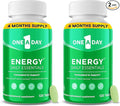 A Day Energy Daily Essentials Multivitamin, Energy Supplement to Support Mental Alertness and Immune Health with Vitamins A C, D, E, Zinc and Caffeine, 120 Count (Pack of 2)