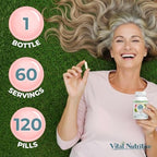VITAL NUTRITIVE Vital Hair Complex – Biotin & Vitamin B Hair Vitamins for Women & Men – Hair Supplement Supports Healthy Hair, Skin & Nails – Hormone-Free, Gluten-Free – 120 Capsules -60 Days Supply