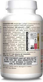 Jarrow Formulas® QH-Absorb® + PQQ, Dietary Supplement, Antioxidant Support for Mitochondrial Biogenesis, Cellular Energy Production and Cardiovascular Health, 60 Softgels, 60 Day Supply