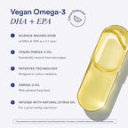 Ritual Vegan Omega 3 Supplement - Science-Backed Dose of DHA and EPA - Bioavailable Omega-3 from Algae Oil - Brain, Heart, and Eye Health Support** - Citrus - 30 Capsules - 30 Servings