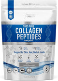 The Intelligent Health Collagen Peptides Powder, 45 Servings, Hydrolyzed Collagen, Type I & III, Grass Fed, Unflavored, Gluten Free, Keto/Paleo, 10g Servings, 15.9 Oz, Skin Support, Hair, Nail, Joints