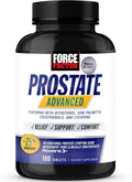 Force Factor Prostate Advanced, Health Supplement for Men for Reducing Nighttime Bathroom Trips, Bladder & Urinary Relief, with Saw Palmetto, Beta-Sitosterol, 180 Tablets (1-Pack)