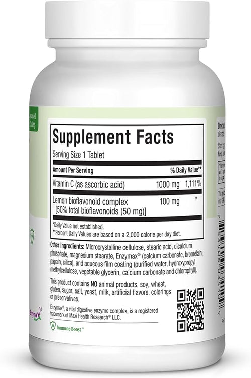 1000 mg Vitamin C - 1000mg Tablets Ultra High Absorption Formula - Gluten Free Kosher Dietary Non GMO Vitamin C Supplement for Immune Support - VIT C Vitamin C Tablets from Ascorbic Acid, 100 Count