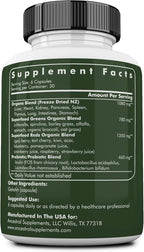 Ancestral Supplements Greens Powder Capsules, Organic Superfood Greens & Reds Blend with Spirulina, Chlorella, Grass Fed Beef Organs, and Probiotics for Gut Health, Non GMO, 612mg Each, 180 Count