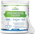 Zazzee Myo-Inositol Powder, 3 Month Supply, 92 Servings, 2000 mg per Serving, Free Scoop for Exact Dosage, 6.49 Ounces, Certified Kosher, 100% Pure, Fertility & Reproductive Support, Made in the USA
