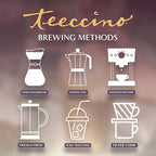 Teeccino Maple Pecan Herbal Tea - Rich & Roasted Herbal Tea That’s Caffeine Free & Prebiotic for Natural Energy, Coffee Alternative, 25 Count