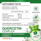 JulyDeer Quercetin 400 mg with Loquat Leaf Extract, Ursolic Acid 60 Capsules, Natural Antioxidant Flavonoids, Immune Support All Year Round