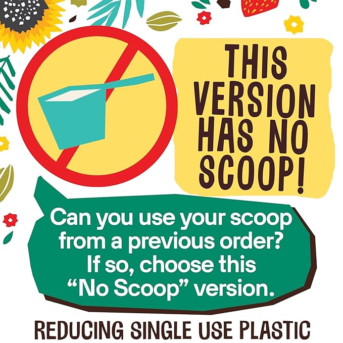 EarthChimp Organic Vegan Protein Powder - with Probiotics - Non GMO, Dairy Free, Non Whey, Plant Based Protein Powder for Women and Men, Gluten Free - 52 Servings 64 Oz (Vanilla) No Scoop