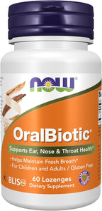NOW Foods Supplements, OralBiotic™, Developed for Adults & Children, Strain Verified, 60 Lozenges